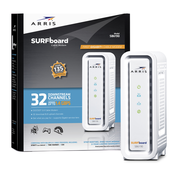 Arris SURFboard SB6190 DOCSIS 3.0 Gigabit Cable Modem 1000031